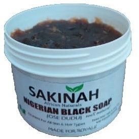 African Black Soap 100% Natural 200g Made in Nigeria - Shea Butter, Cocoa pod ash, Palm Kernel oil