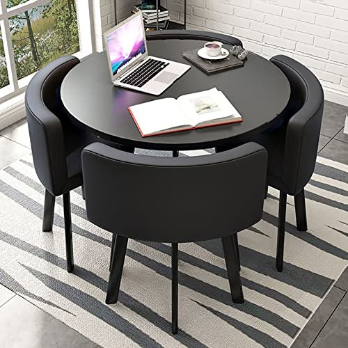 Kleines Büro, Empfangsraum, Clubtisch und Stuhl-Set, Verhandlungstisch, runder Verkaufstisch, einfacher Küchen-Esstisch 80/90 cm, 1 Tisch, 4 Stühle, Wohnzimmertisch und Stuhl-Kombination, Zu
