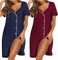 Ekouaer Women Nighties Short Sleeve Above Knee Soft Cotton Nightdress Ladies loose Floral Print Summer Loungwear Sleepwear