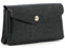 flora & co - Porte-Monnaie Et Cartes en Similicuir Irisé Brillant - Portefeuille Pochette Format Mi-Longue À Magnétique - Pratique Léger - Noir