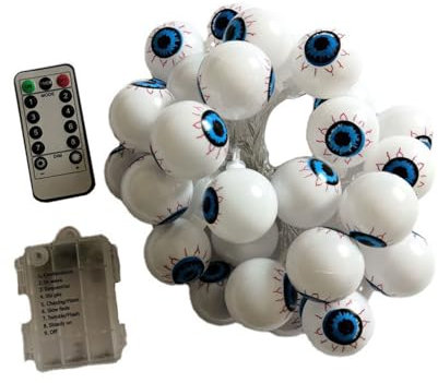 BAYORE Halloween LED Licht Totenkopf Auge Festival Party Gruselige Lampe Bar Horror Halloween LED Licht