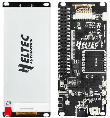 Heltec Meshtastic ESP32 SX1262 LoRa Smart Price Tag E-Paper Monitor Development Board 7,4 cm Noir Blanc E-Ink Display Screen Bluebooth WiFi Compatible avec Arduino (902-928 MHz)