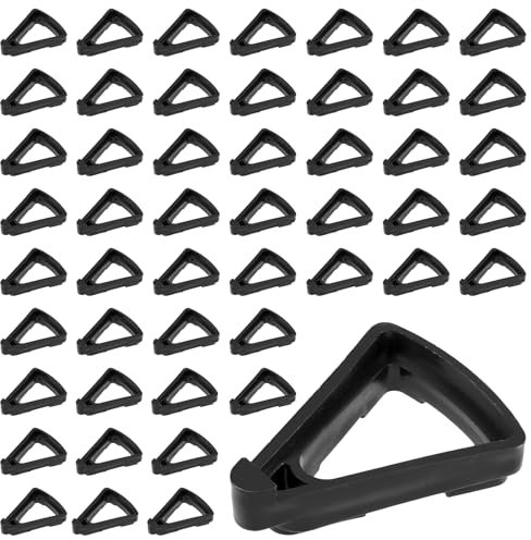 MOUYAT 50 PCS Plant Pot Feet Outdoor, Triangular Feet for Garden Pots, Black Pot Feet for Outdoor Plant Pots, Drainage, Protection