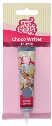 FunCakes Choco Writer Lebensmittelfarbe Stifte, Purple, 25 g | Essbarer Lebensmittelstifte, Schokoschrift für Keksen, Cupcakes, Kuchen und mehr, Schokoladengeschmack