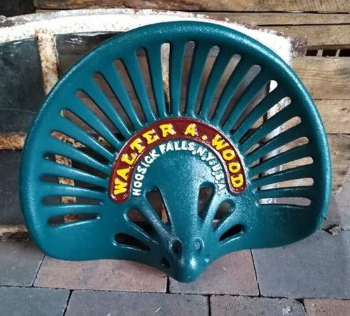 Generisch TRAKTORSITZ SCHLEPPERSITZ Oldtimer Traktor TRECKER Sitz ANTIK Stil GUSSEISEN blau grün DR-1257