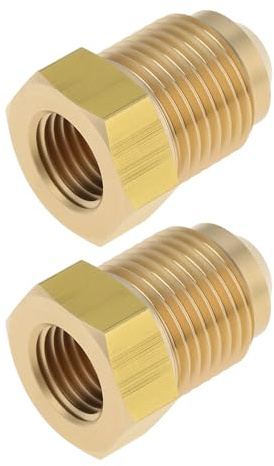 ECSiNG 2 Stück 3/8 SAE auf 1/4 SAE Reduzieradapter für Klimaanlagen 15,75 X 9,9 X 25 Mm