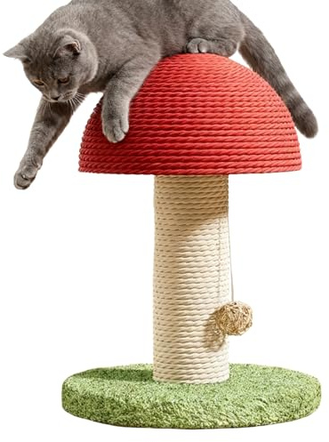 Pilz Kratzbäum, 28cm Pilz Katzenkratzbäum, Katzenkratzer Kratzsäule Mit Sisal Seil Stabile Bodenplatte, Für Wohnungskatzen Klein Katzen