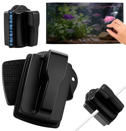 Aquarium Scheibenreiniger Magnet,Starker Magnetbürste für Aquariumscheiben,Algenmagnet,Scheibenreiniger Aquarium Reinigung Zubehör,Für Glas bis 10 mm Stärke