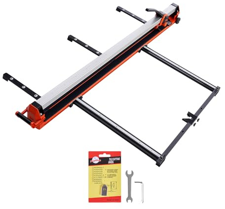 VEVOR Tagliapiastrelle Manuale 1600mm per Laboratori Fai Da Te, Guida Allineamento Potenziata Testa Scorrevole, Disco in Carburo Tungsteno Gambe con Ruote, per Piastrelle in Ceramica Pavimenti e Muri