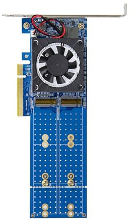GKYQVE PLX88024 PCIe Expansion Card for 4NVMe Drive Includes Full/Half Height Brackets and Auto Recognition Across Window PCIe Switching Quads Channel