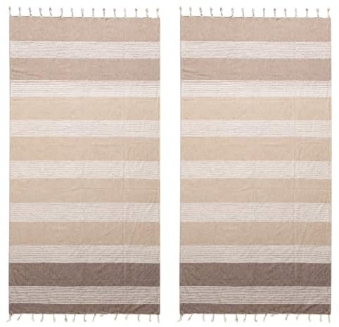 BOSKIMO Pareo Damen-Strandtuch, 2er-Pack, groß, leicht und schnell trocknend, Mehrzweck-Pareo für Pool, SPA, Reisen und Urlaub, 90 x 200 cm, 2 Stück