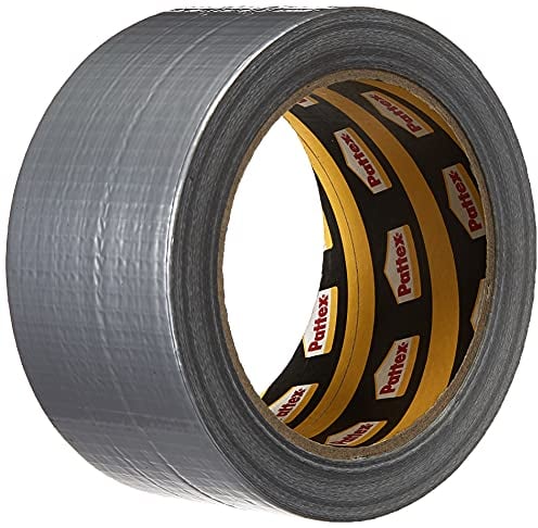 Pattex Nastro Adesivo Americano, Nastro telato rinforzato per riparazioni o decorazioni, Adesivo americano impermeabile per tubature, scarichi e condotti, rotolo 50mm x 25m