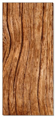 Wallario Selbstklebende Türtapete Holzstamm - Türposter 93 x 205 cm Abwischbar, rückstandsfrei zu entfernen