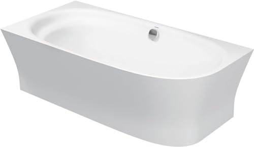 BAIGNOIRE ANGLE DROIT A GAUCHE AVEC HABILLAGE BLANC DIMENSION 1900X900 MM GAMME CAPE COD DURAVIT