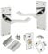 5 Sets of Victorian Scroll Latch Door Handles Polished Chrome Hinges & Latches Pack Sets - Handlestore®
