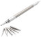 Crafter's Outil 8 en 1 en acier inoxydable pour gaufrage, marquage et stylet Argenté/doré mat