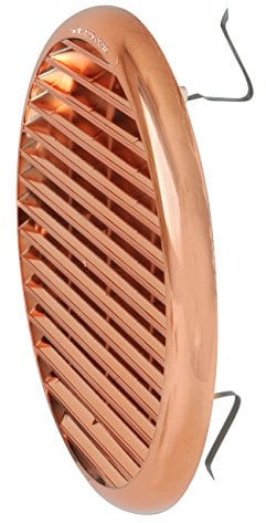 La Ventilazione TUR200RAN Griglia di Ventilazione in Plastica con Molle, effetto ramato, diametro 235 mm