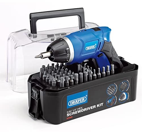 Draper Storm Force 3.6V Cordless Li-Ion Screwdriver and 50-Bit Kit