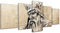 Bilderdepot24 Bild auf Leinwand | Wikinger, Tattoo Art II in 200x80 cm mehrteilig als Wandbild XXL | Wand-deko Dekoration Wohnung modern Bilder | 210668