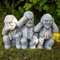 Originelle Gartendeko Figur mit Humor Karl Marx, Engels, Lenin Steinfigur frostfest handgefertigt Deko für außen Garten Balkon Terassen Nostalgie Gartenfiguren DDR Produkte
