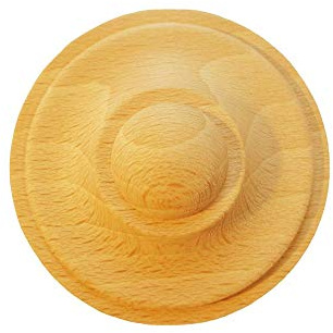 Déco Parisienne Rosace Ronde Ø60 Style Bouton en Bois hêtre RR50 - Bois hêtre Naturel