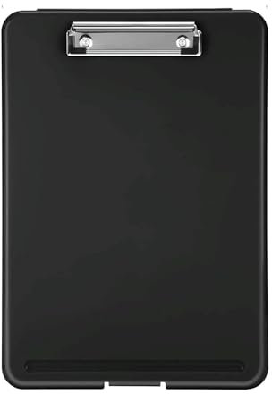 A4 Clipboard Box File Durable Waterproof Document Filing Storage Case Office (Black)