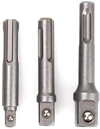 3Pcs / Set Punte da trapano SDS PLUS Convertitore adattatore per viti Viti, 1/4 3/8 1/2