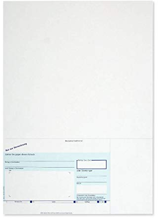 mashpaper Verrechnungsscheck Scheck zur Verrechnung Vordruck A4 Menge wählbar 100, 500, 1000 Stück - 750112