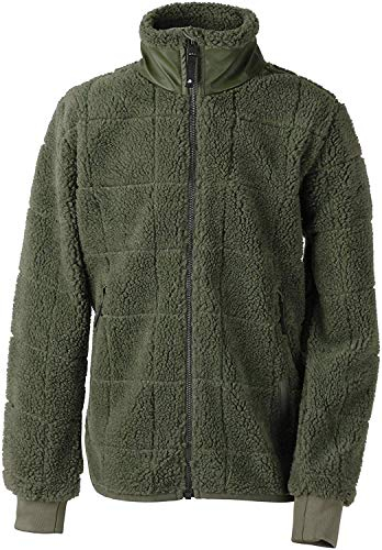 Didriksons Fleecejacke Jacke Bryssel Boy's Youth Jacket dunkelgrün atmungsaktiv (140)