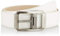 Anthoni Crown Unisex Ledergürtel Gürtel, Weiß, 105