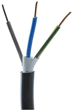 Zexum 1.5mm 3 Core HiTuf Indoor & Outdoor Underground Power Cable - 10m