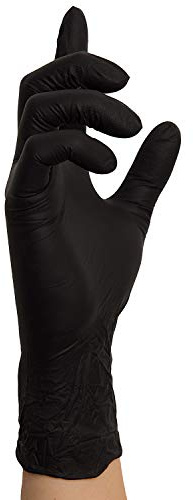 Nitrilhandschuhe Black, Schwarze Einmalhandschuhe, 100 Stück (L)