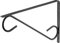 KADAX Blumenhaken, Wandhaken für Blumenampel, Hängekörbe, Garten, Balkon, Laterne, Wandhalter aus Stahl, Blumenampelhaken, Blumenampelhalter, Wandhalterung, schwarz (abgerundet)