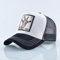 Baseball Cap Herren,Stickerei Tier Ziege Muster Baseball Caps Für Männer Frauen Mode Bauernhoftiere Hysteresenkappe Hip Hop Hut Atmungsaktive Mesh Sun Hats-White_Adjustable