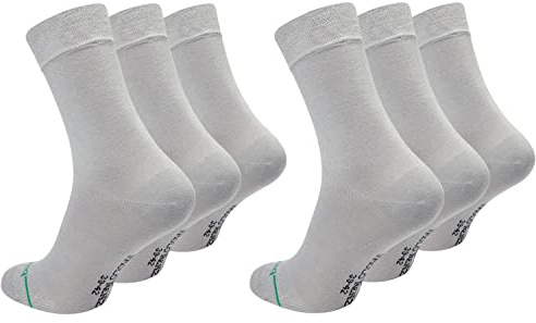 Paolo Renzo Unisex Bambus Socken 3/6/12/18 oder 36 Paar - Bambussocken für Damen und Herren Geruchshemmend - ÖKO-Tex Standard 100 - Handgekettelte Spitze