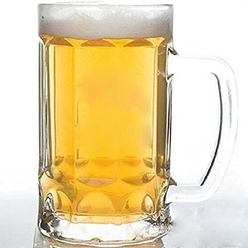 HSFS Bierkrug Glas Große Kapazität 400 ml Glas Bierkrug Glasbecher Hitzebeständig Verdickte Bier Teetasse Whiskey Tasse Bar Party Club Bier Trinkglas Becher Bierkrug Glas (Farbe: 1 Stück)