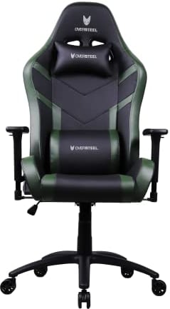 Oversteel - DIAMOND Professional Gaming Stuhl Kunstleder, 3D-Armlehnen, höhenverstellbar, um 180° verstellbar, Gasdruckfeder Klasse 4, bis zu 150Kg, Farbe Grün