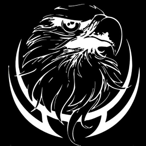 SCSHY Auto-Aufkleber 18.7X20Cm Wild Evil Eagles Vögel Vinyl Auto Aufkleber Motorrad Aufkleber Schwarz/Silber