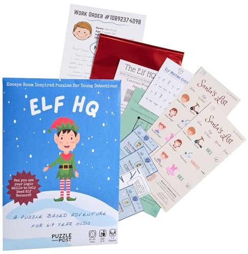 Escape Room Spiel für Kinder | Real Life Puzzle Mystery | Weihnachtsspiel | Strumpffüller | Das perfekte Geschenk/Geschenk | Alter 6–9 Jahre