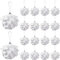 Weiß Christbaumkugeln Weiß Weihnachtsblumen Weihnachten Ornament zum Aufhängen Glitzer Christbaumschmuck Dekoration für Weihnachten Feiertag Hochzeit Jahrestag Party Zubehör (18)