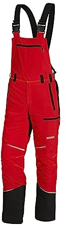 KOX Schnittschutz Latzhose Mistral 3.0 Rot/Gelb Gr. 28 untersetzt