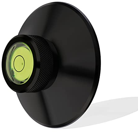 YuanYong Schallplattengewicht Stabilisator 123G Aluminium, Schwarz | Plattengewicht-Klammer, Weiche Bodenpolsterung, Stabilisierende Drehzahl für Plattenspieler, Vinyl-Scheiben-Player