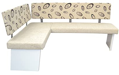 moebel direkt online Eckbank 140x180 cm Sonja weiß/beige