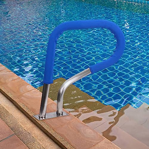 Schwimmbad Handlauf mit rutschfesten Abdeckungen, 32 x 23 (L x H) 304 Edelstahl Pool Geländer, In Ground Pool Handlauf