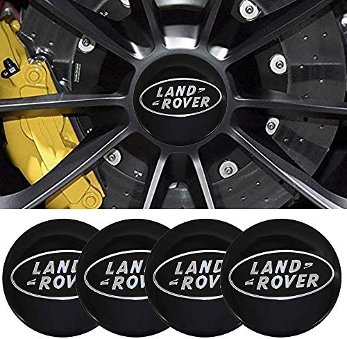 DSFG 4pcs 56MM 2,2 ' 'Auto-Logo-Aufkleber mit Räderabdeckung mit zentraler Abdeckung ABS-Material (fit L-R Schwarz)