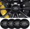 DSFG 4pcs 56MM 2,2 ' 'Auto-Logo-Aufkleber mit Räderabdeckung mit zentraler Abdeckung ABS-Material (fit L-R Schwarz)