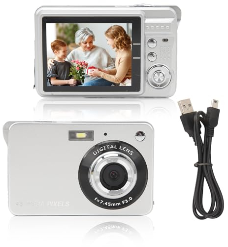 Fotocamera Digitale 4K, Fotocamera Vlogging da 48 MP con Messa a Fuoco Automatica per la Fotografia, Fotocamera Compatta con Zoom Digitale 8X, Antivibrazione, Fotografia Macro, 1