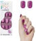 KISS imPRESS No Glue Mani Press-On Nails, Color FX, Levels, Dark Pink, Short Size, Squoval Shape, inklusive 30 Nägeln, Prep Pad, Anleitung (evtl. nicht in deutscher Sprache), 1 Maniküre-Stick, 1