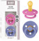 BIBS Colour Schnuller 2er-Pack, BPA-frei, Kirschform Nippel. Naturkautschuk/Latex, Hergestellt in Dänemark, Größe 2 (6-18 Monate), Bubblegum/Peri