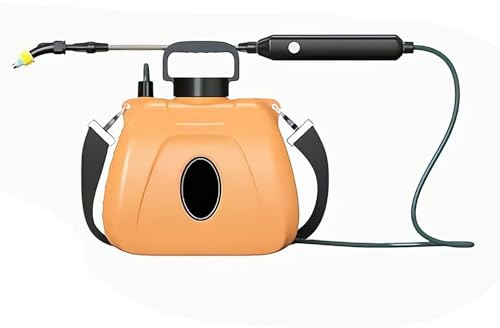 ONEVER Pulverizador eléctrico de 7 l con 3 boquillas de niebla, recargable por USB, pulverizador portátil para plantas de jardín, con correa de hombro ajustable, rociador de malas hierbas para césped